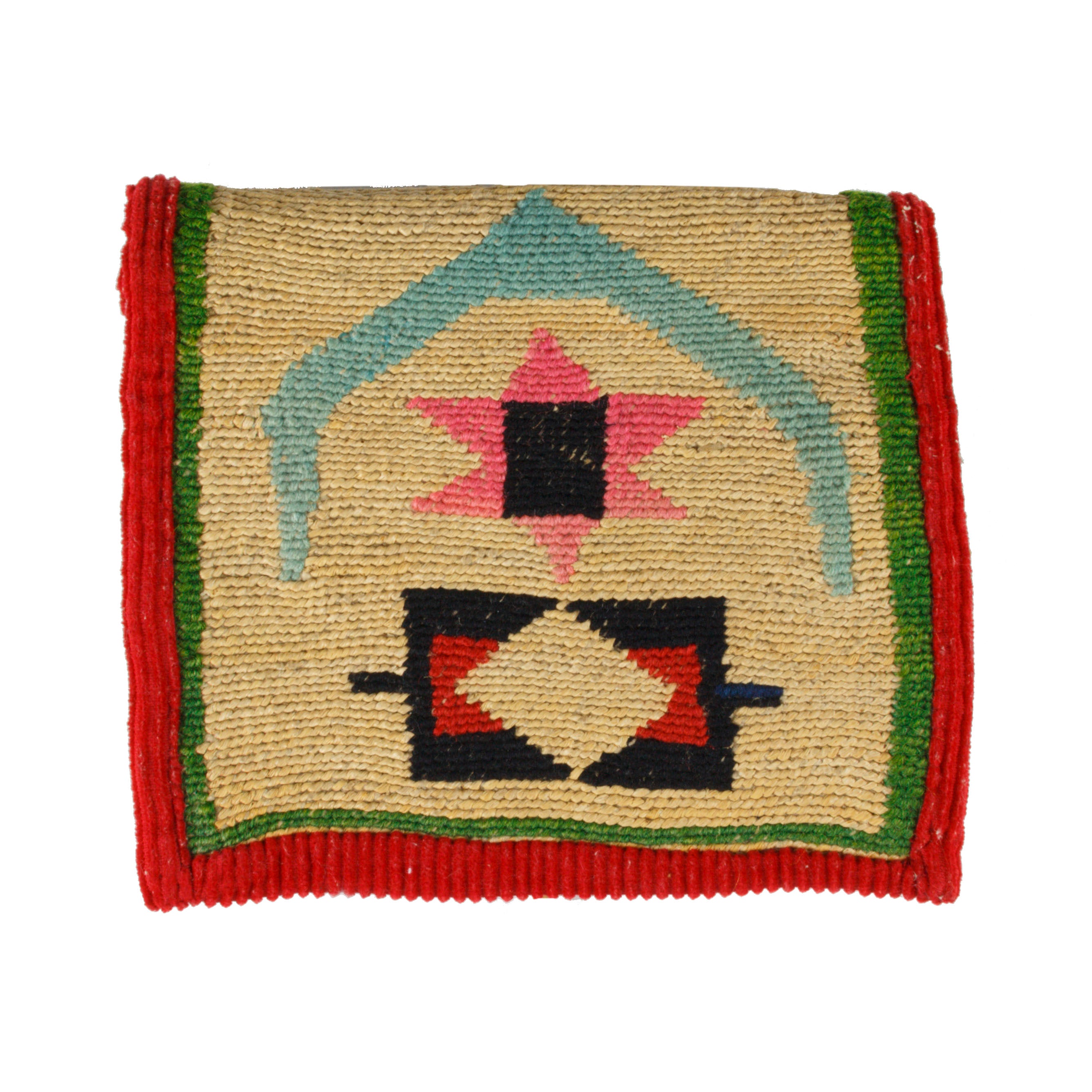 Nez Perce Corn Husk Belt Pouch, Native, Basketry, Corn Husk