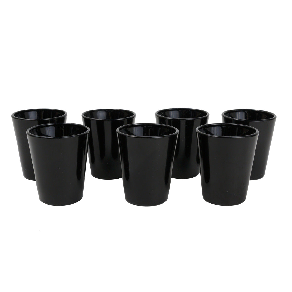 7 popular Bar Shot Glasses MCM Gold/Black Circle