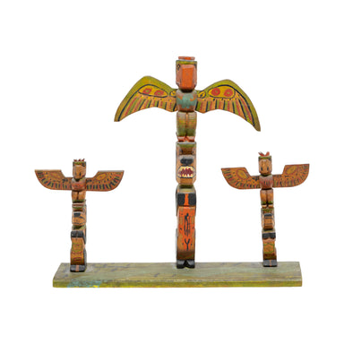 Thompson River/ Nlaka'pamux First Nation Totem Set, Native, Carving, Totem Pole