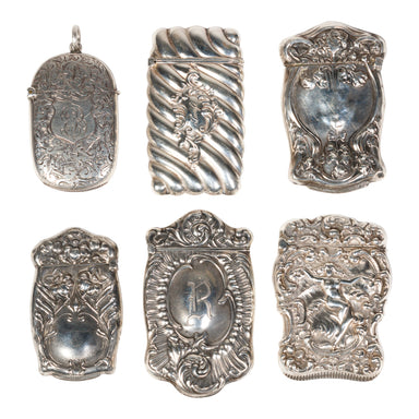 Collection of Six Art Nouveau Match Safes, Western, Tobacciana, Match Safe