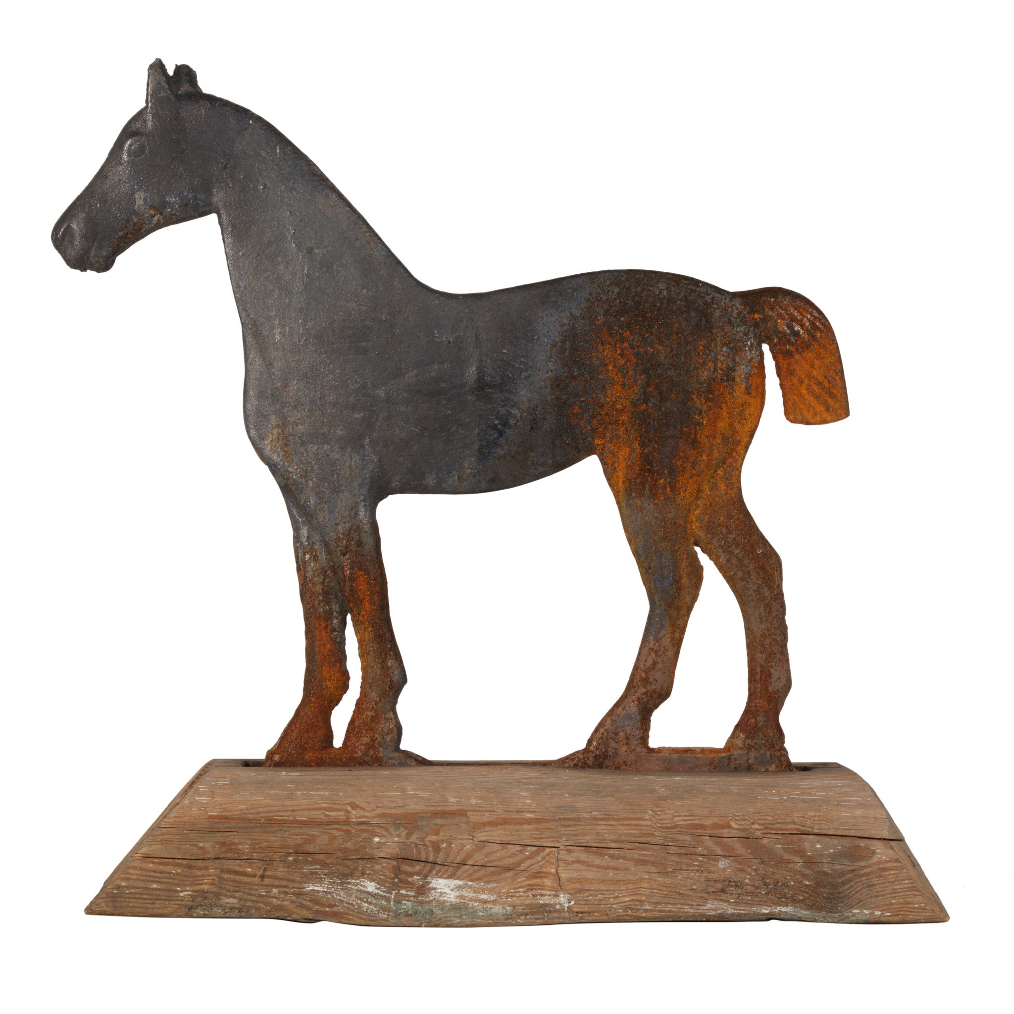 Painted Cast Iron Bob Tail Horse Weight