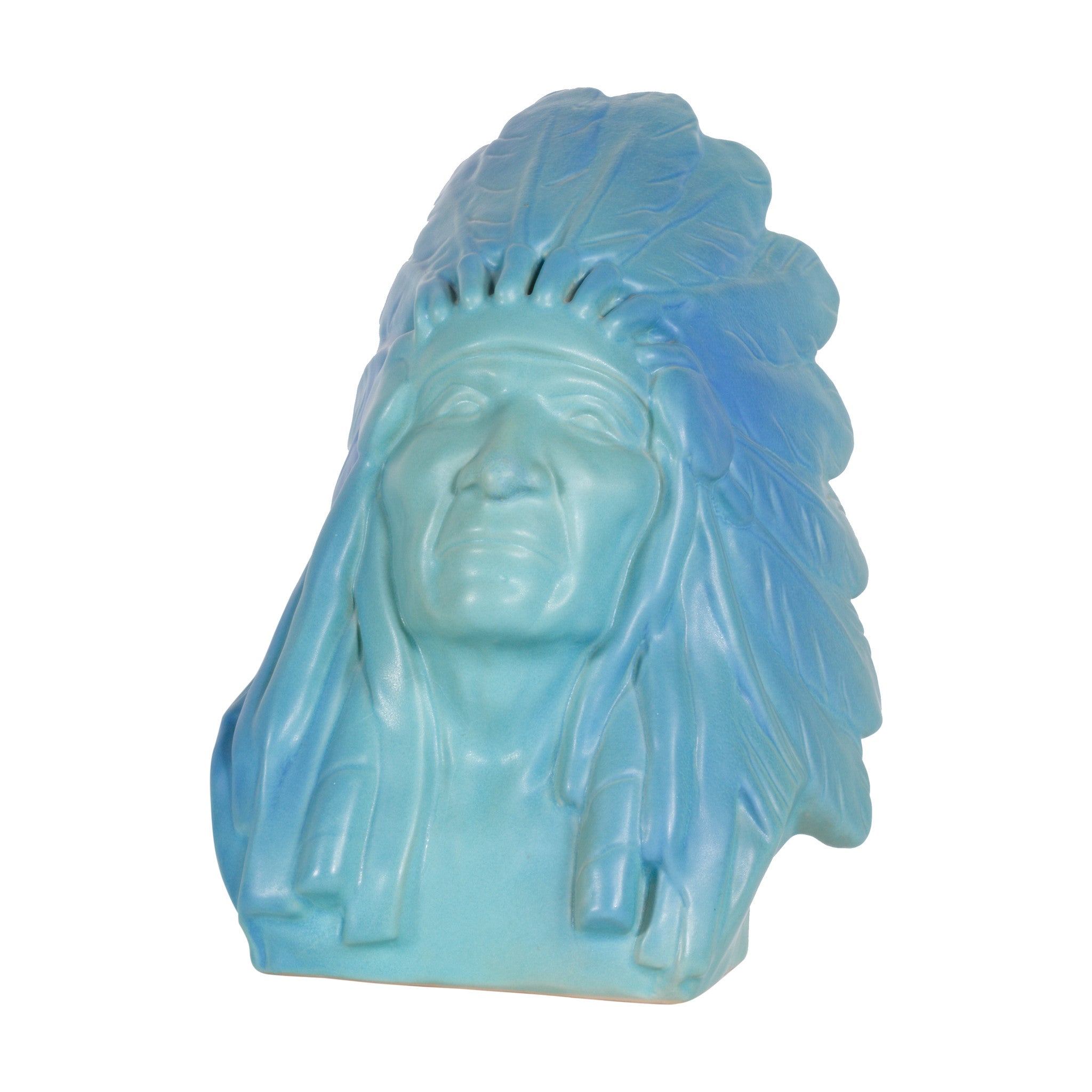 Chief Two Moons Ceramic Bust, Fine Art, Sculpture, Other