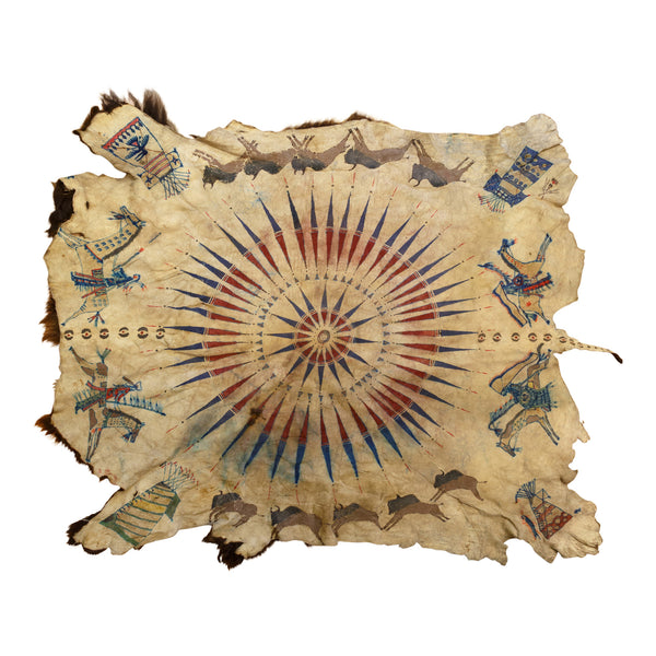 Painted Buffalo Hide, Native, Accessory, Pictorial Hide