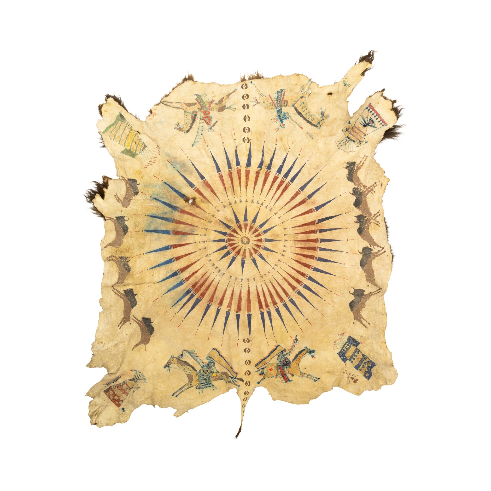 Painted Buffalo Hide, Native, Accessory, Pictorial Hide