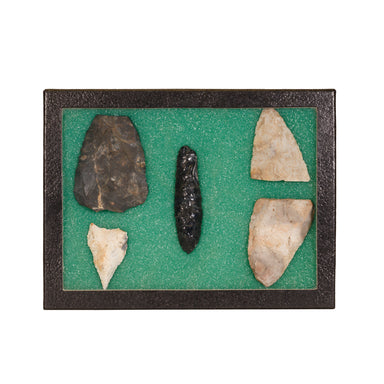 Four Northwest Points and a Knife, Native, Stone and Tools, Blade