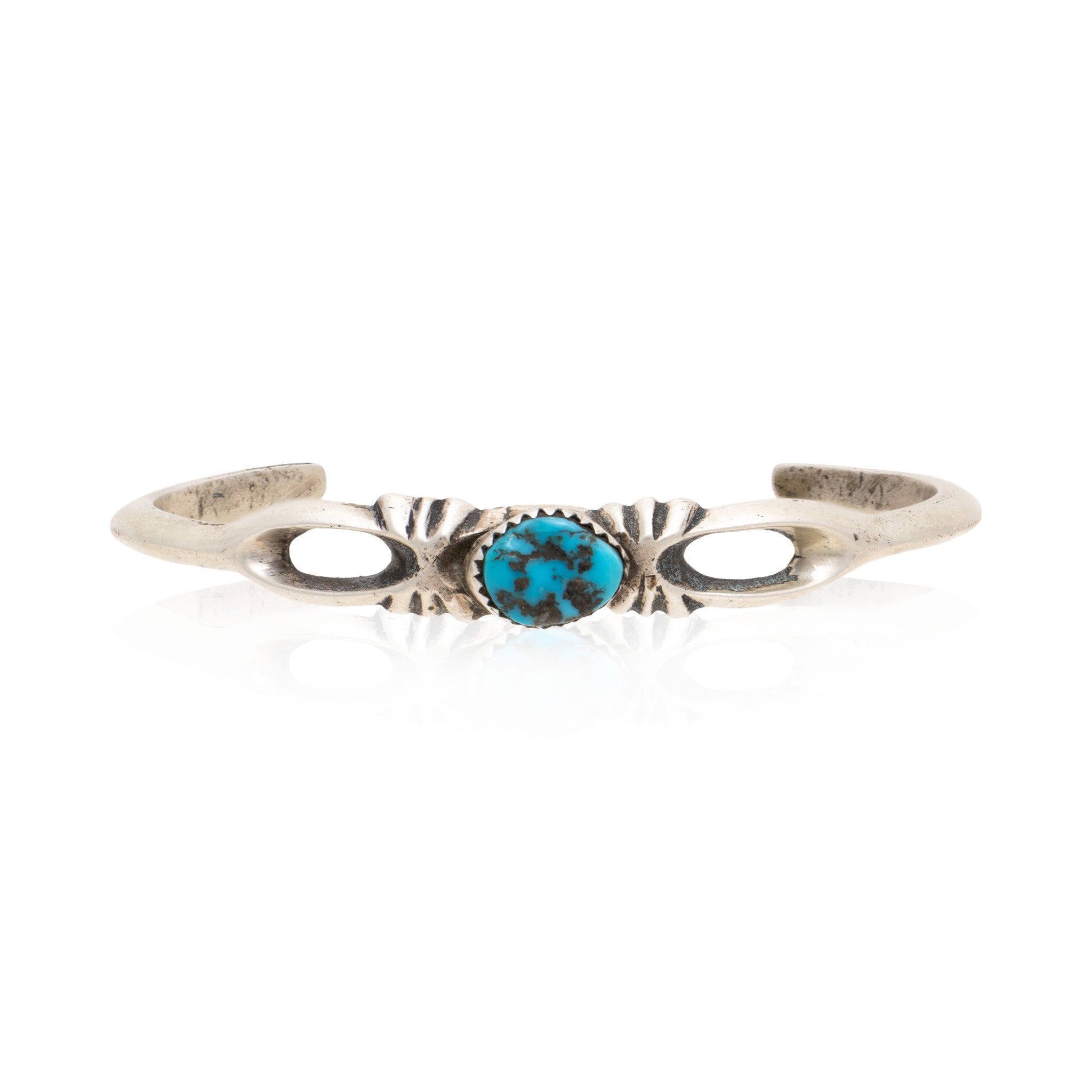Mexico Peso and Turquoise Bracelet, Jewelry, Bracelet, Native