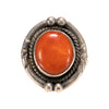 Coral and Sterling Ring