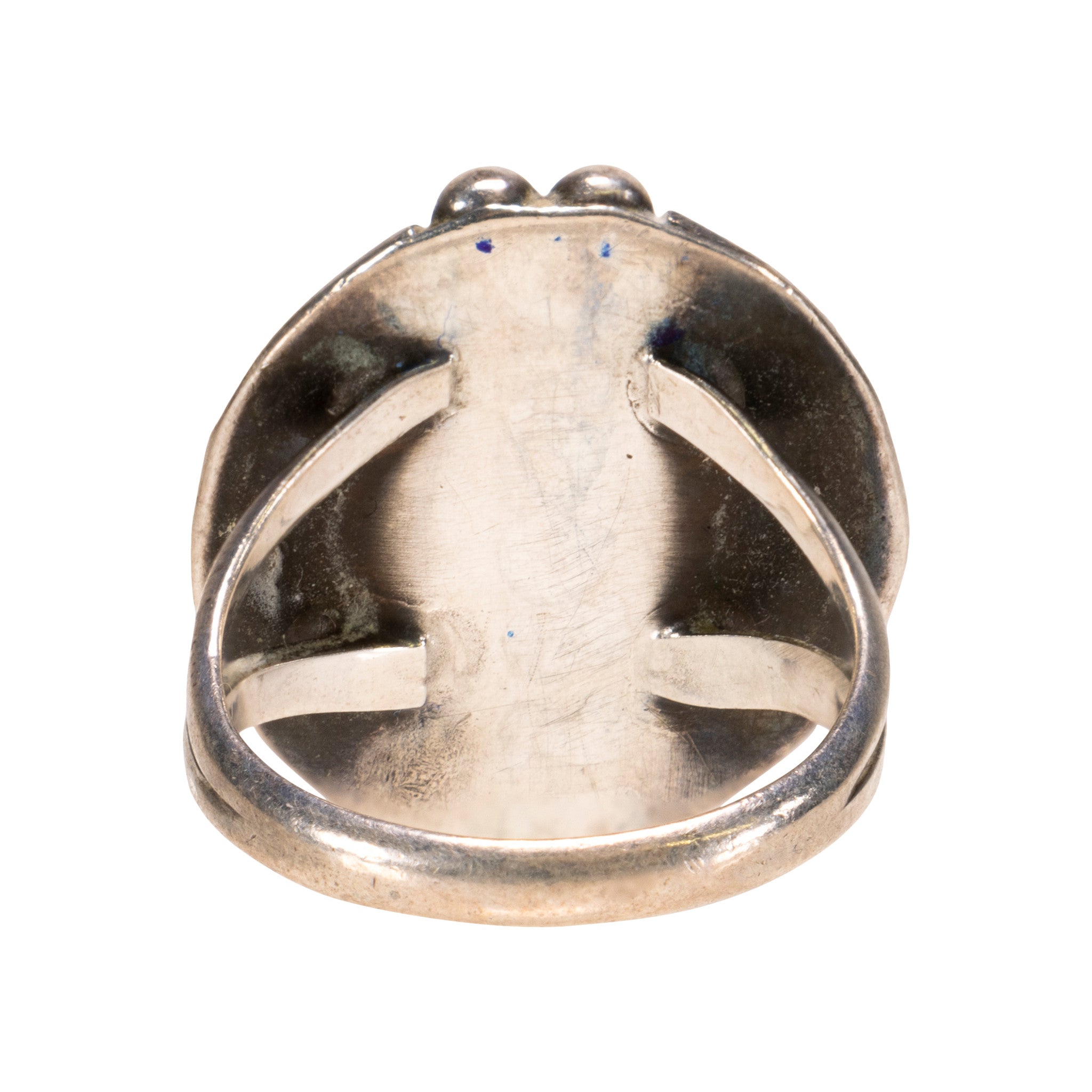 Coral and Sterling Ring