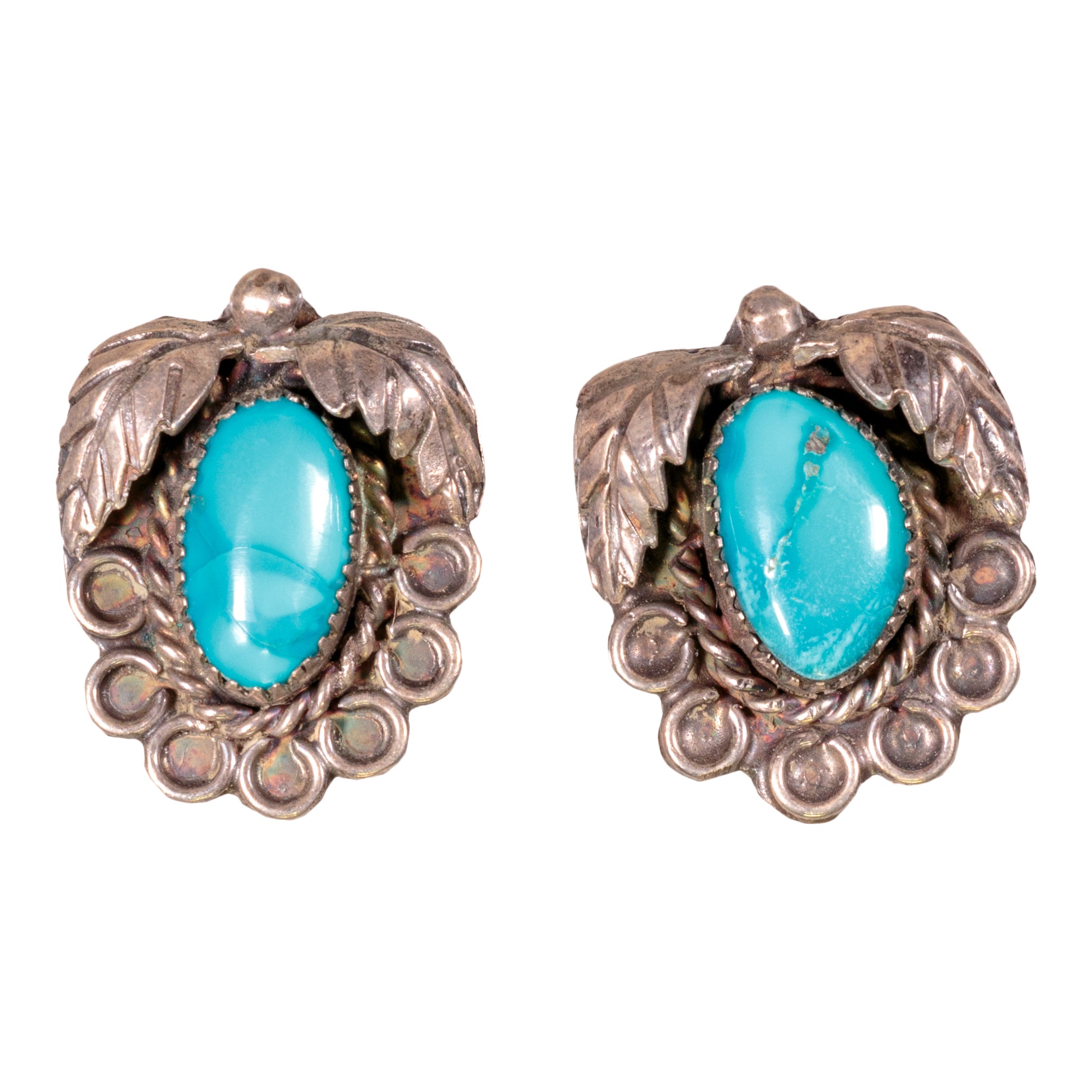 Navajo Blue Gem Squash Blossom Set