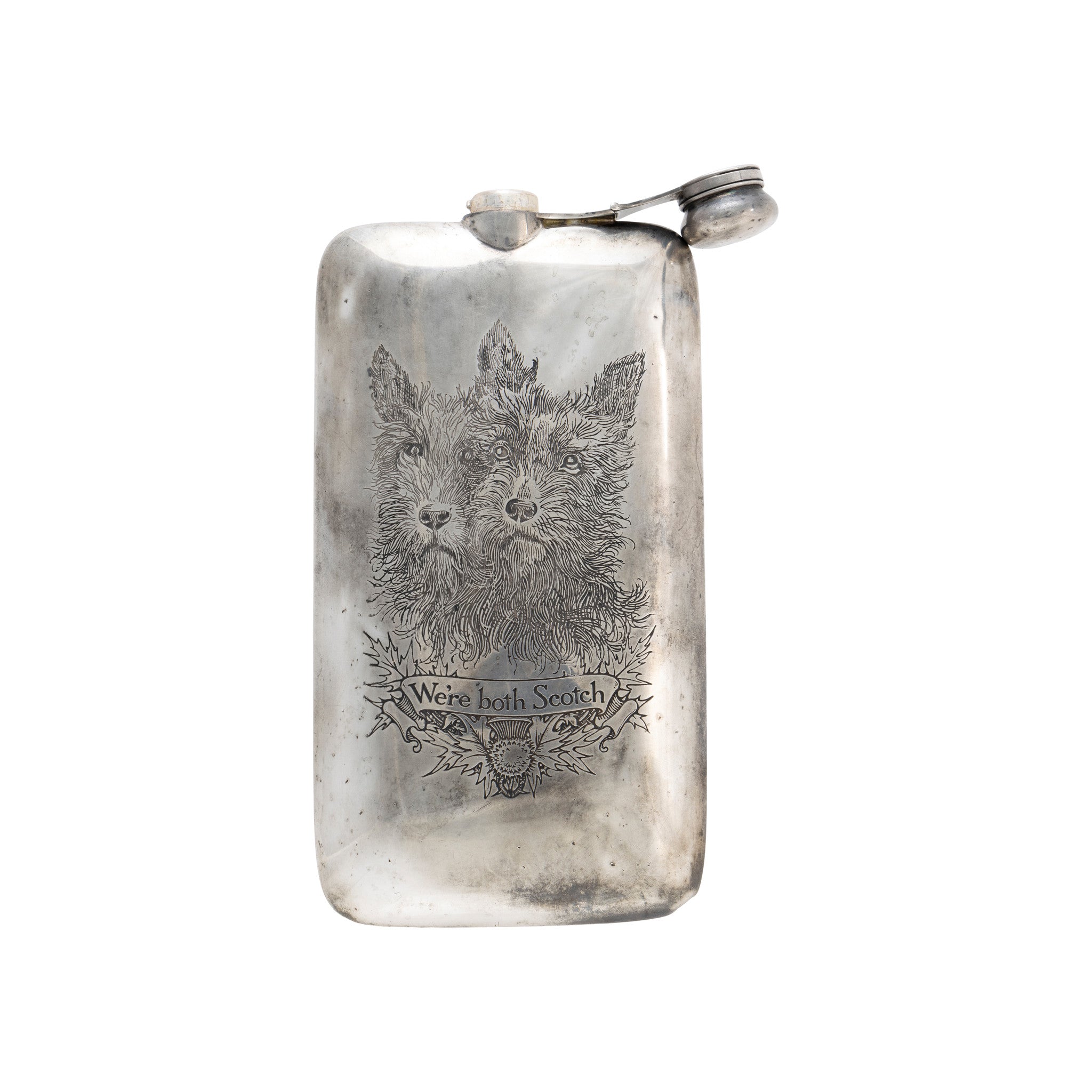 Antique Sterling Silver Flask