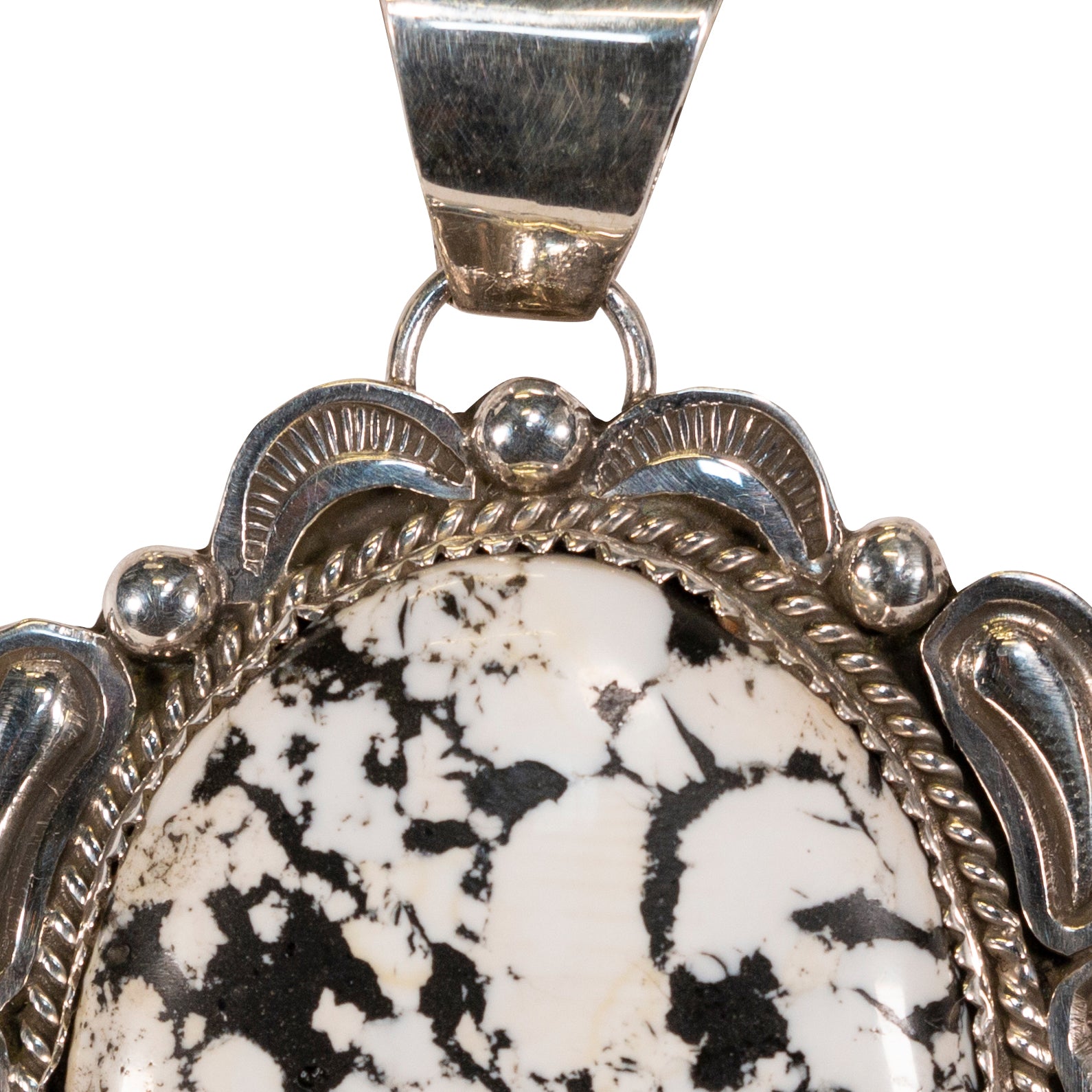 White Buffalo Turquoise Pendant