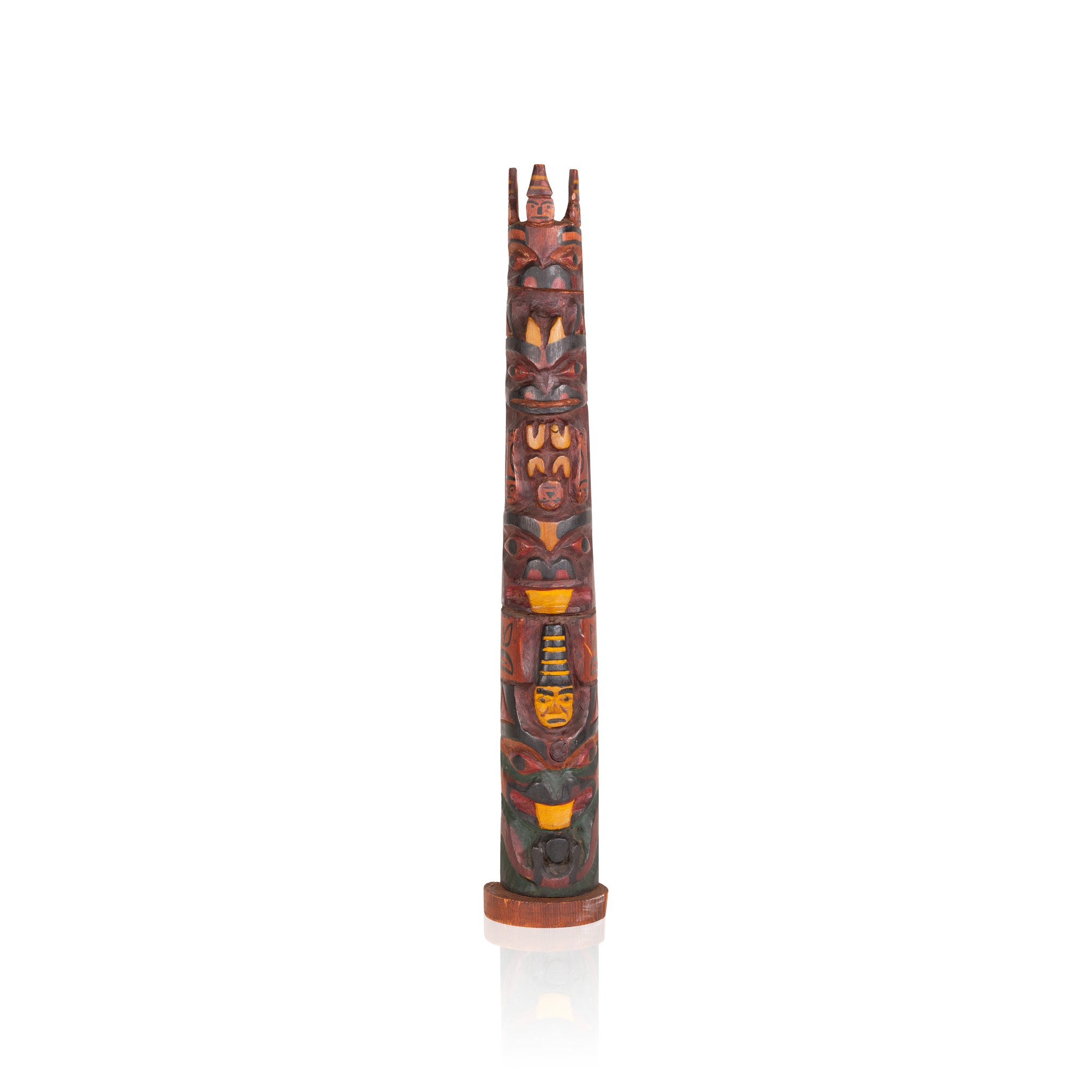 Haida-Style Totem Pole by Tsimshian artist Moses Alexcee, Native, Carving, Totem Pole