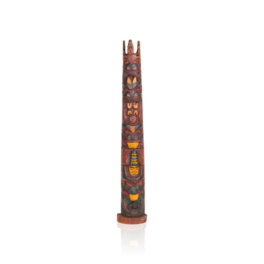 Haida-Style Totem Pole by Tsimshian artist Moses Alexcee, Native, Carving, Totem Pole