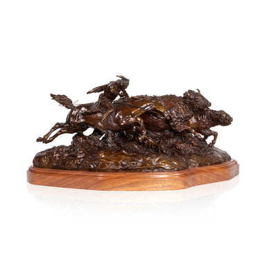 "The Buffalo Runner" Bronze by Robert Scriver, Fine Art, Bronze, Limited