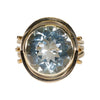 Brilliant Gold and Aquamarine Ring