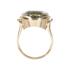 Brilliant Gold and Aquamarine Ring
