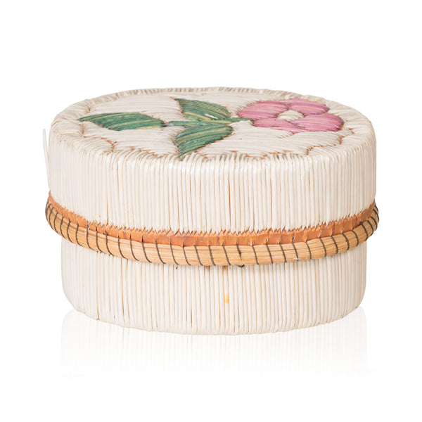 Quilled Birch Bark Box, Native, Birch Bark, Container