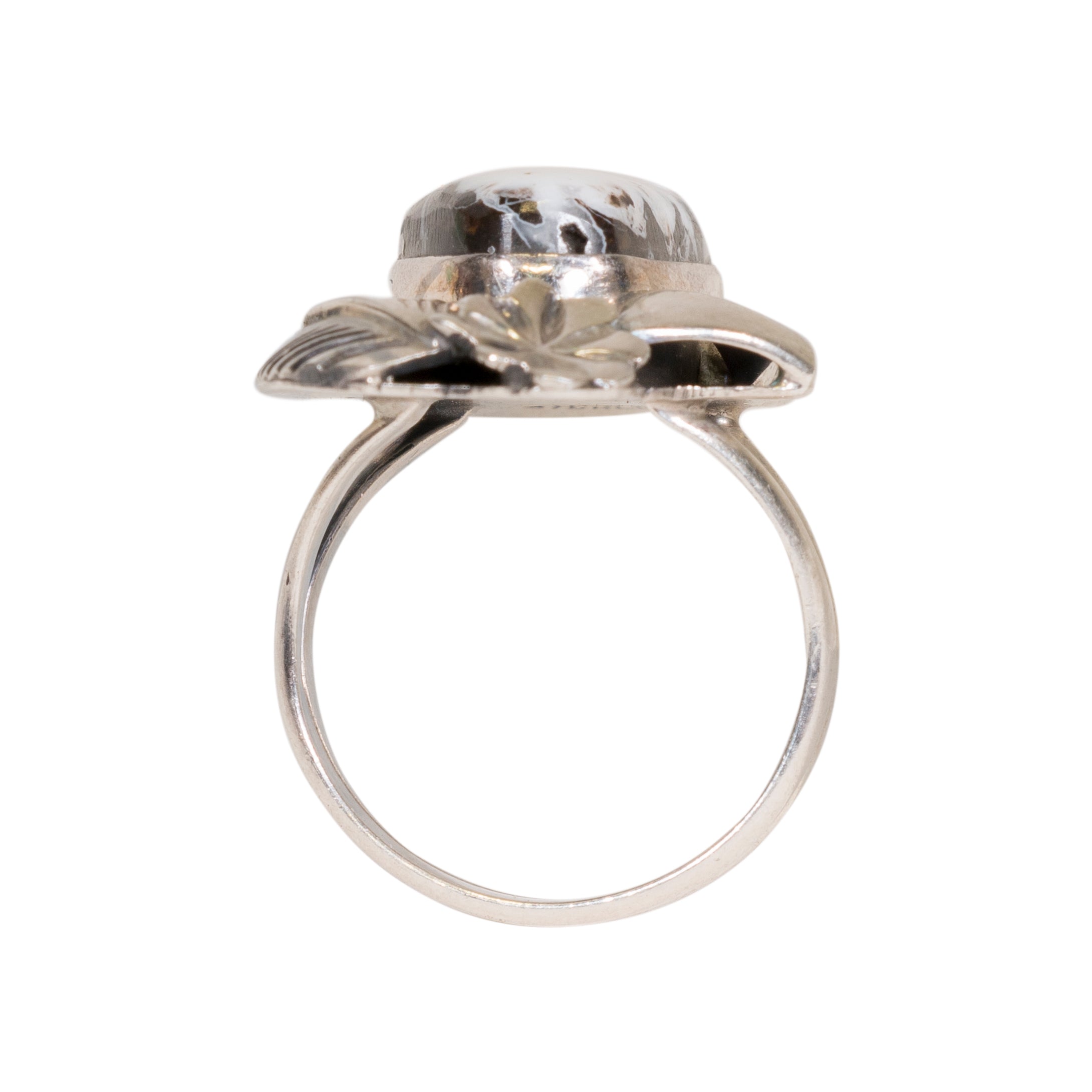White Buffalo Leaf Ring