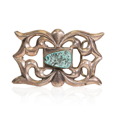 Navajo Sand Cast Turquoise Buckle, Jewelry, Buckle, Native