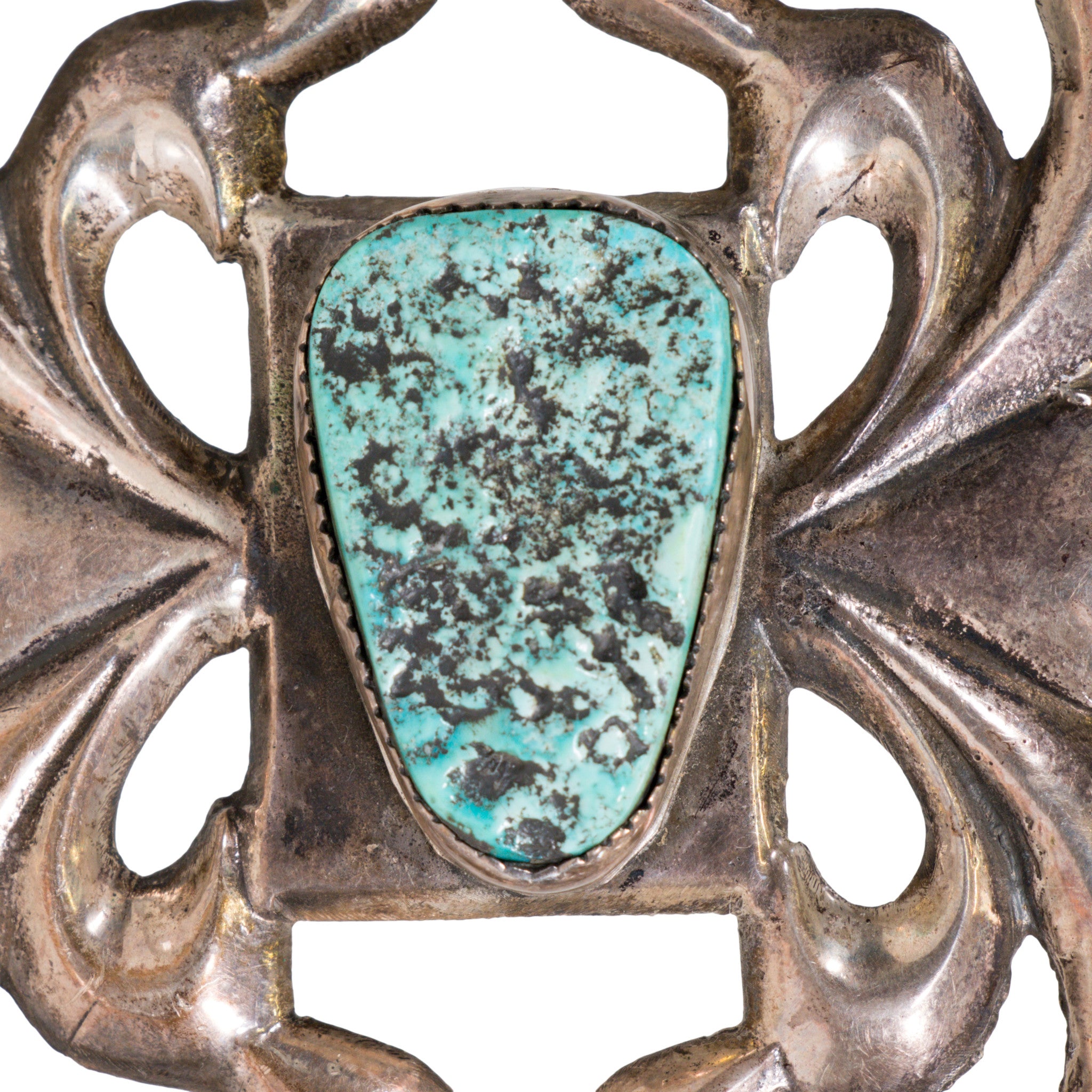 Navajo Sand Cast Turquoise Buckle