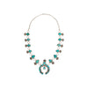Turquoise and Sterling Necklace, Jewelry, Squash Blossom, Native