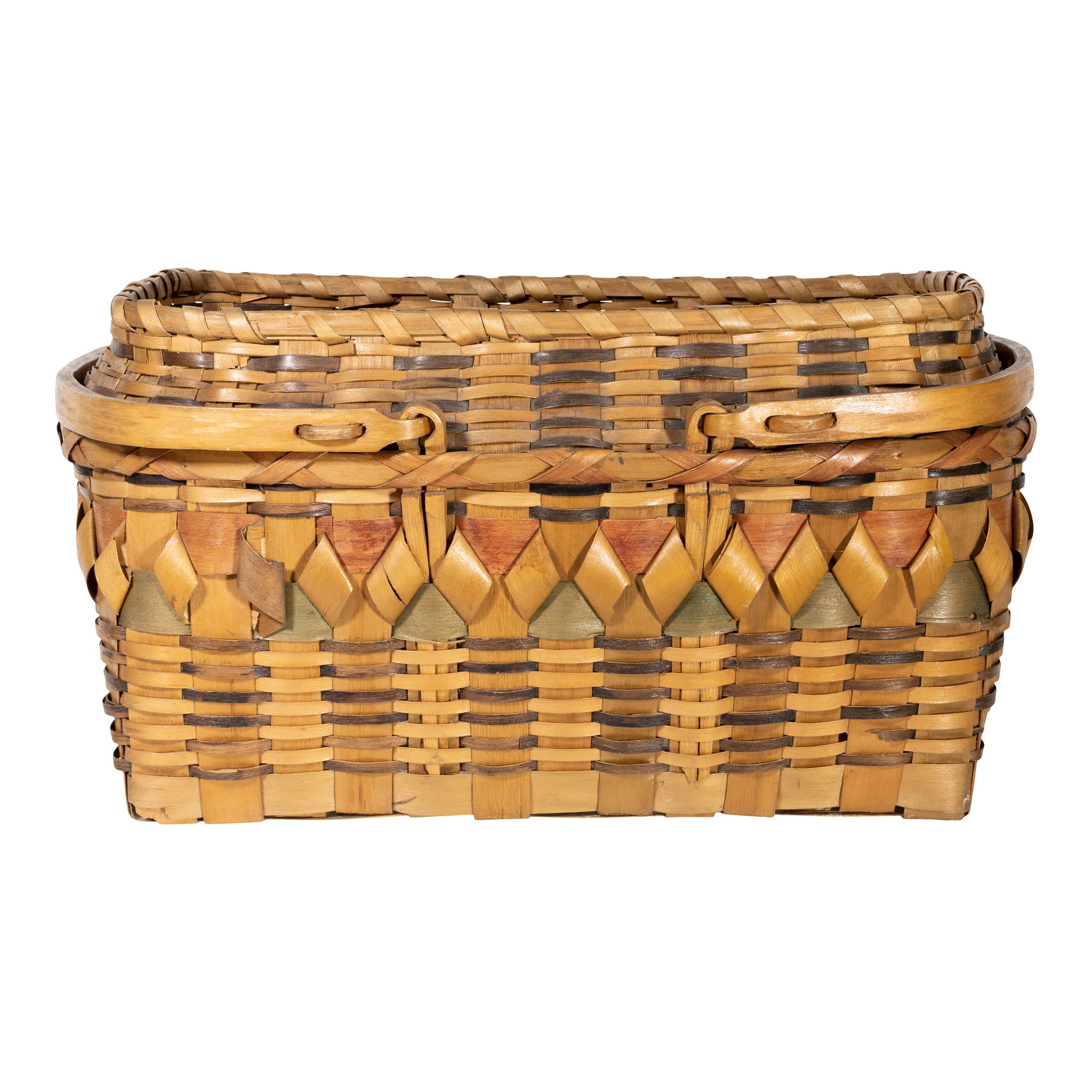 Winnebago Gathering Basket, Native, Basketry, Vertical