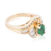 14k Gold Diamond and Emerald Ring, Jewelry, Ring, Estate