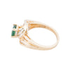 14k Gold Diamond and Emerald Ring