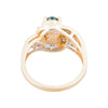 14k Gold Diamond and Emerald Ring