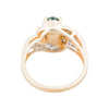 14k Gold Diamond and Emerald Ring