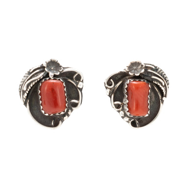 Small Coral Earrings, Jewelry, Earrings, Native