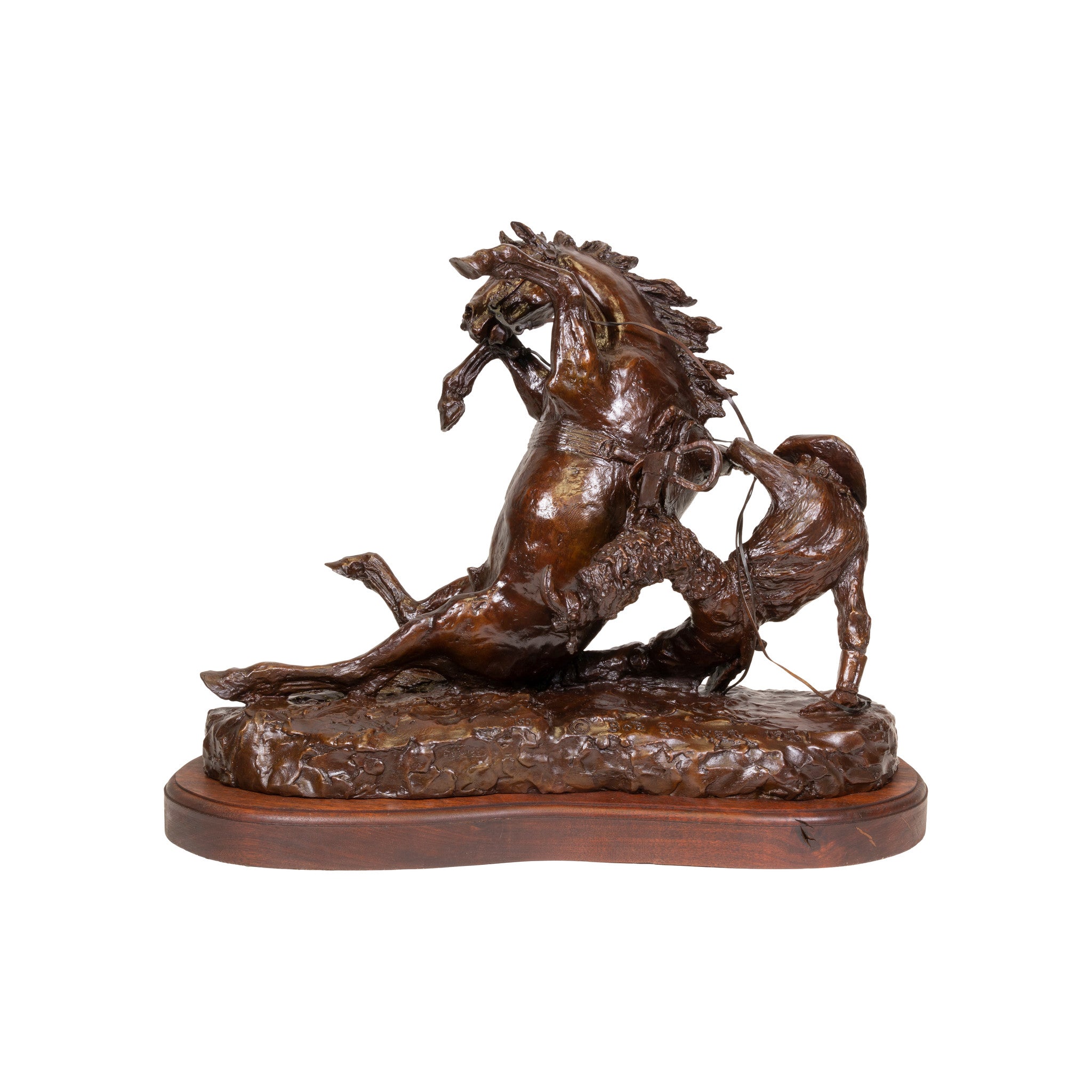 "Hard Way to Get Off" Bronze by Robert Scriver