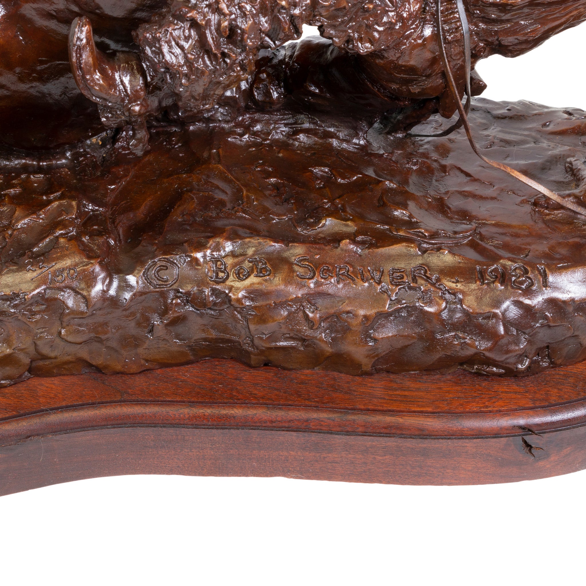 "Hard Way to Get Off" Bronze by Robert Scriver