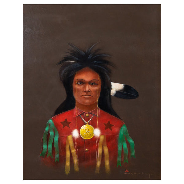 Weweetsa (Log) by Mario Rabago, Fine Art, Painting, Native American