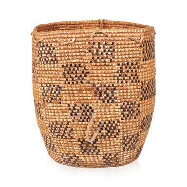 Cowlitz Carrying Basket, Native, Basketry, Vertical