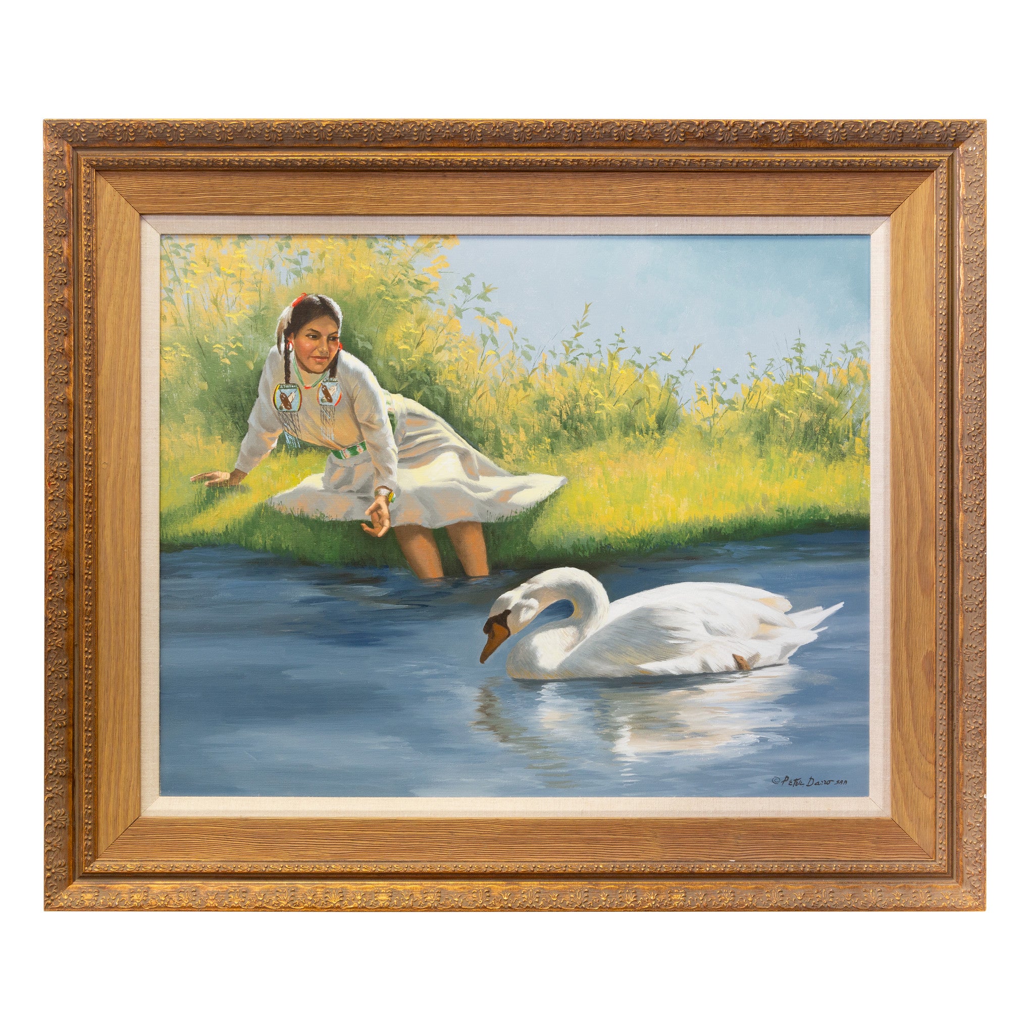 "Girl with Swan" by Peter Darro