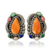 Navajo Multi-Stone Earrings, Jewelry, Earrings, Native