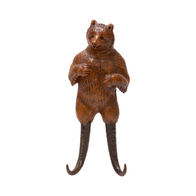 Black Forest Carved Bear Leash Holder, Furnishings, Black Forest, Other