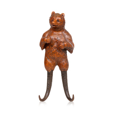 Black Forest Carved Bear Leash Holder, Furnishings, Black Forest, Other