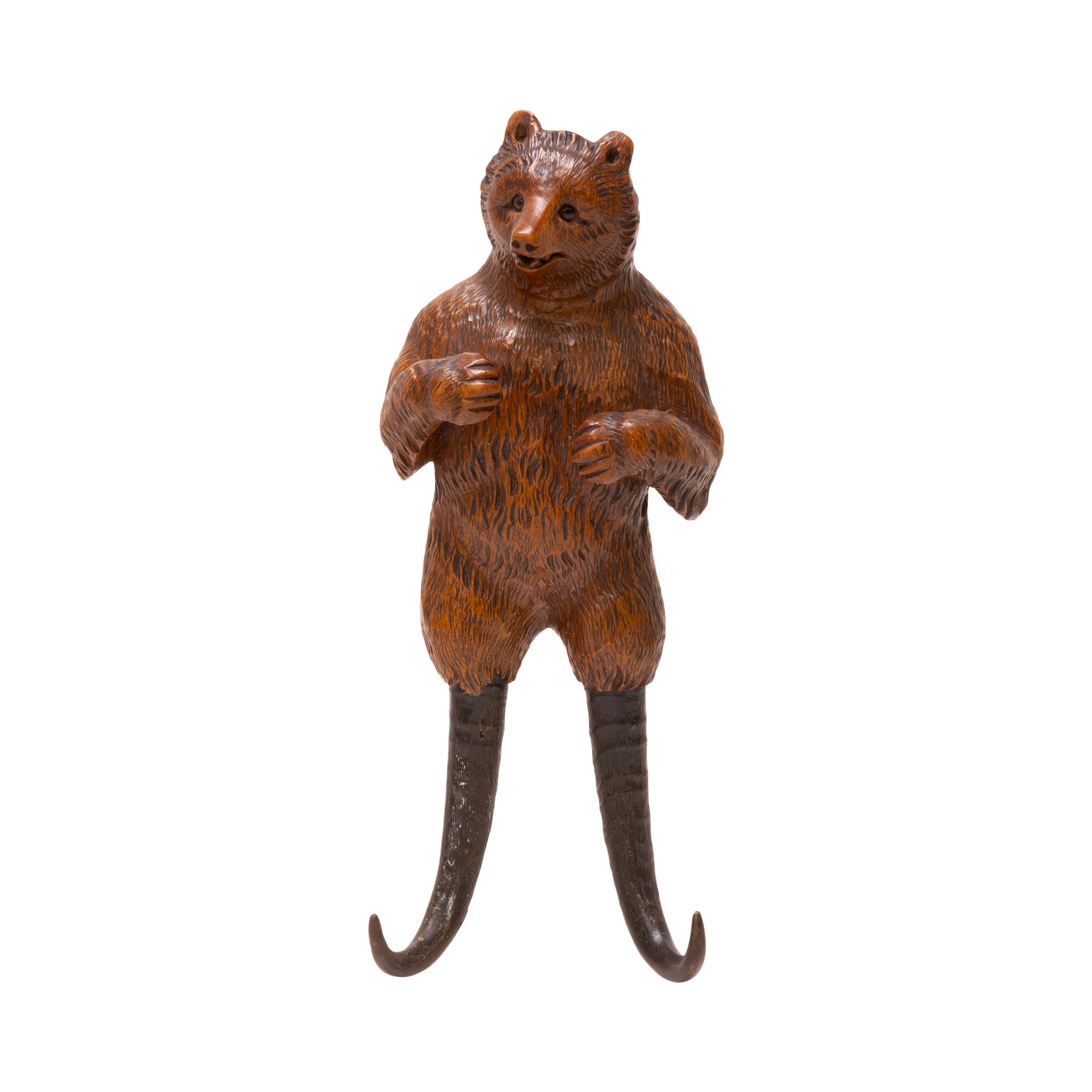 Black Forest Carved Bear Leash Holder, Furnishings, Black Forest, Other