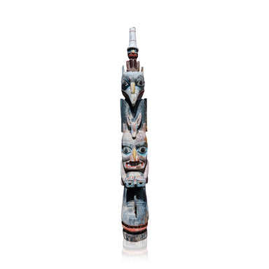 Monumental Northwest Coast Style Folk Art Totem, Native, Carving, Totem Pole