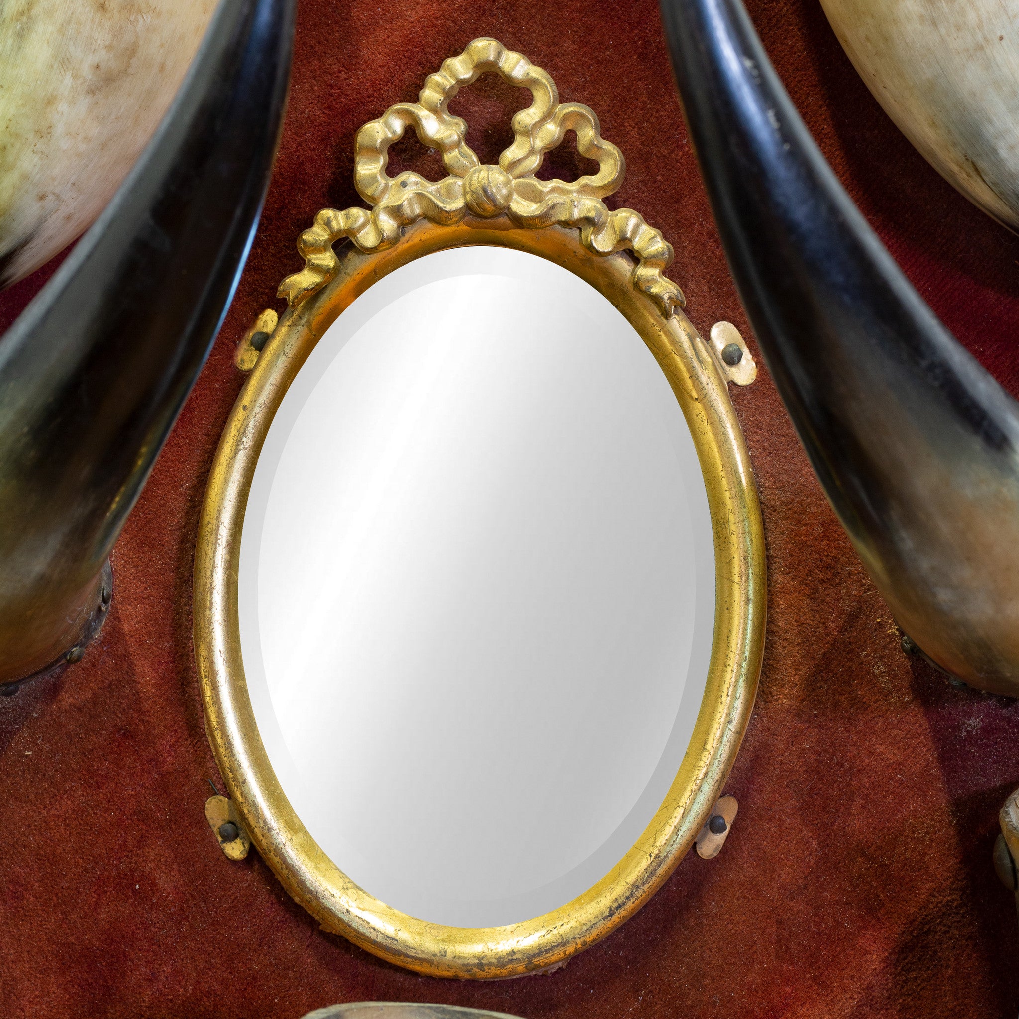 Vintage Steer Horn Hat Rack