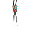 Turquoise and Coral Bolo, Jewelry, Bolo Necktie, Native