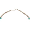 Turquoise and Silver Beaded Necklace