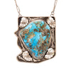 Exceptionally Large Navajo Turquoise Pendant, Jewelry, Necklace, Native