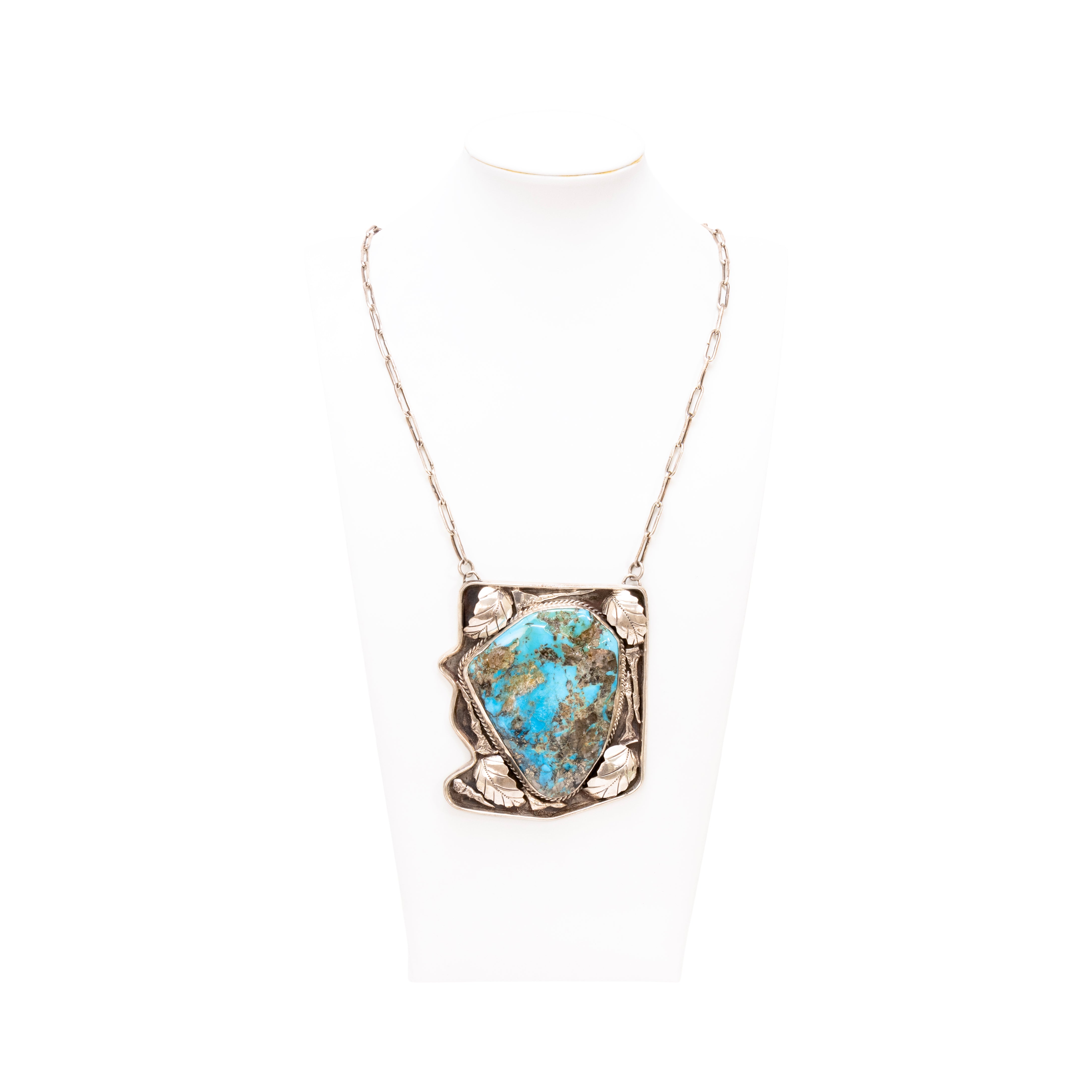 Exceptionally Large Navajo Turquoise Pendant