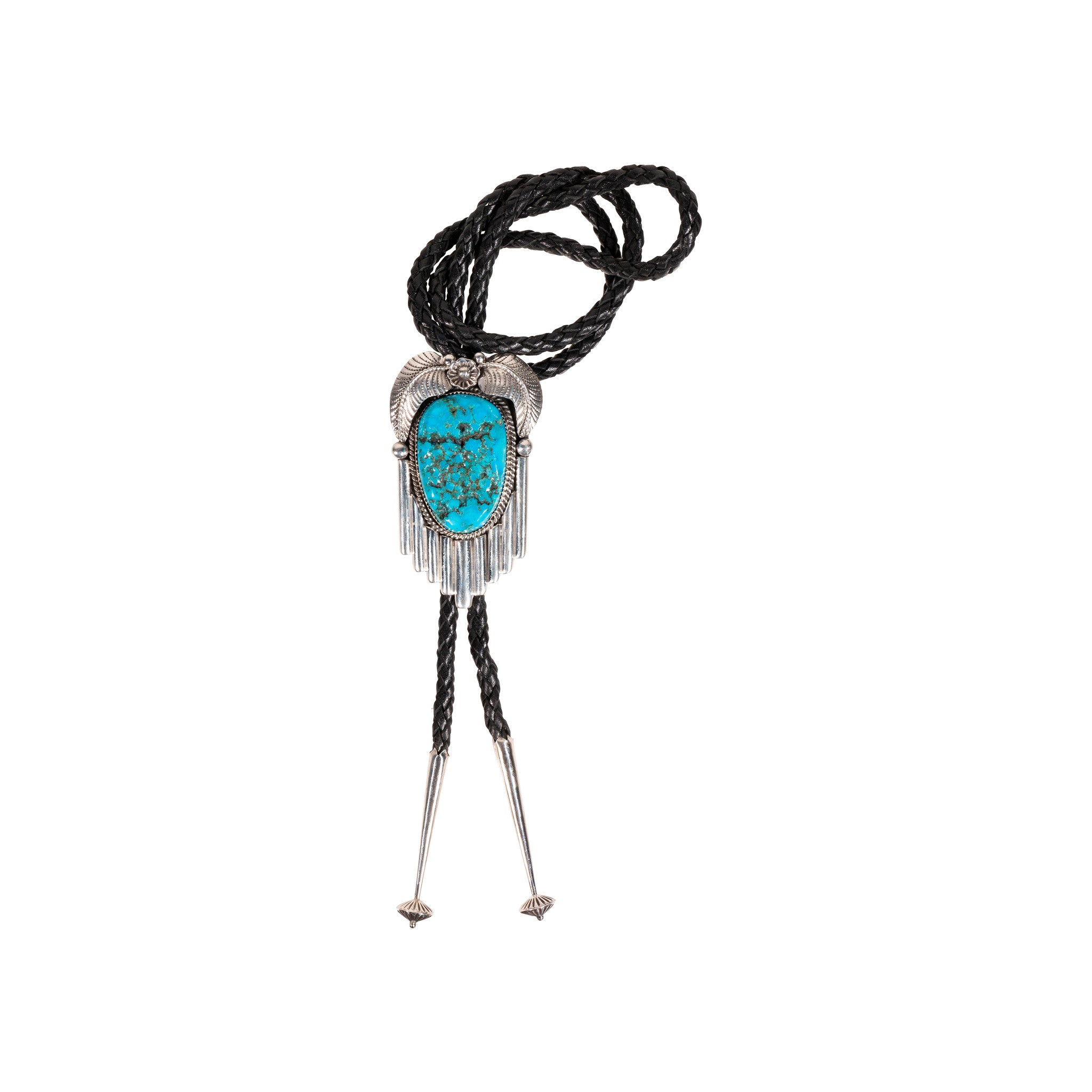 Turquoise and Sterling Bolo Tie