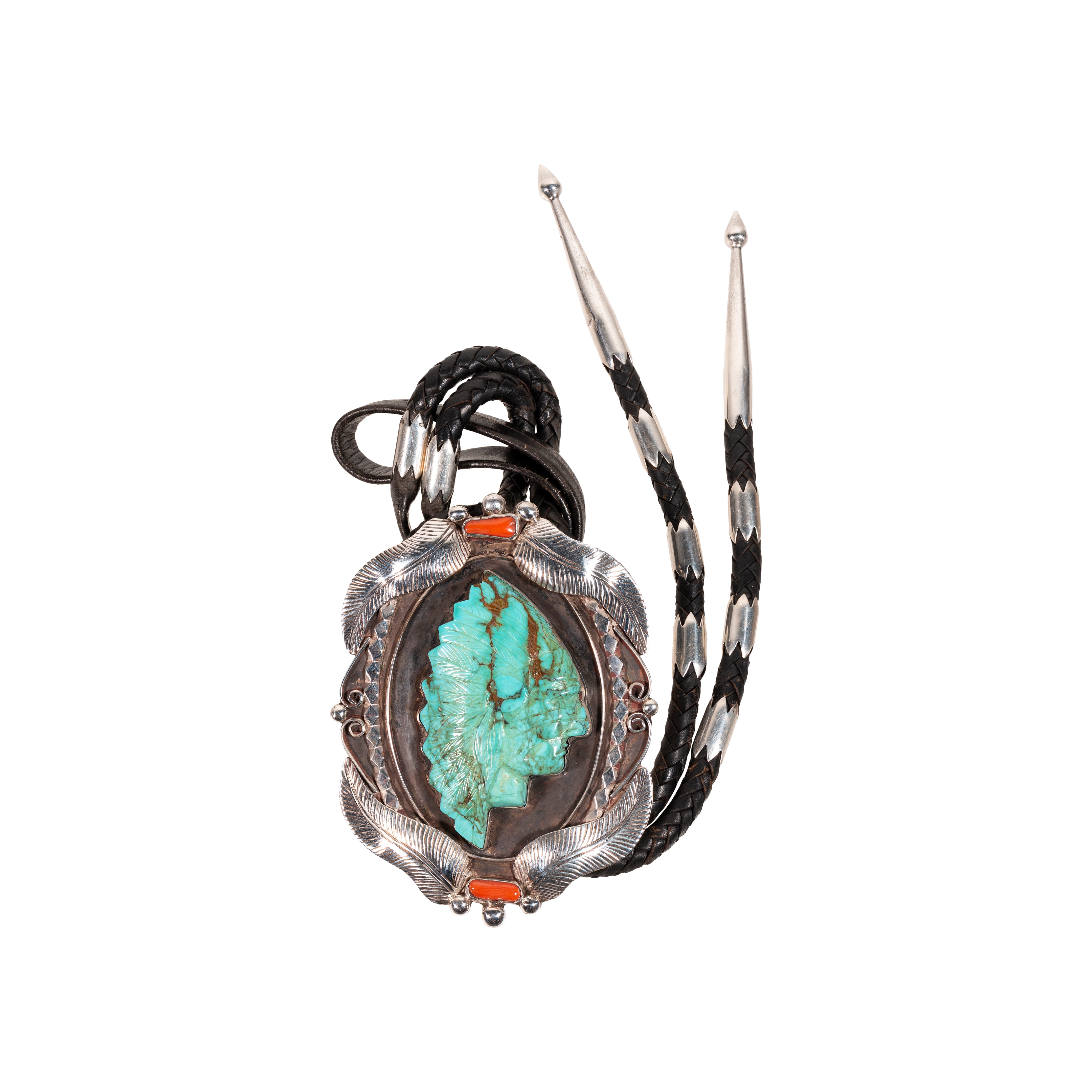 Turquoise Indian Chief Bolo