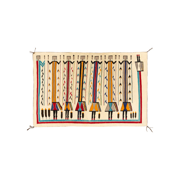 Navajo Pictorial Yei, Native, Weaving, Wall Hanging