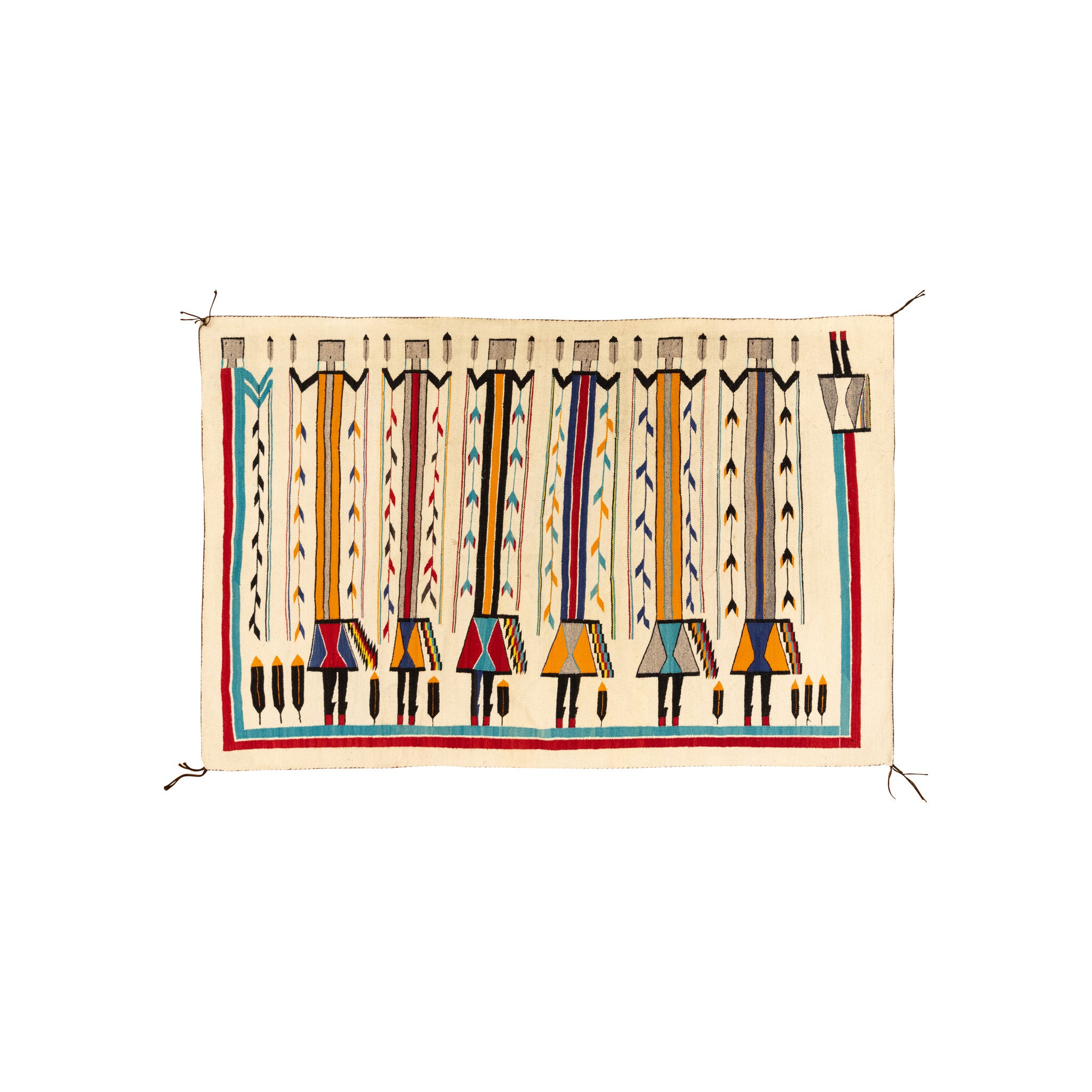 Navajo Pictorial Yei, Native, Weaving, Wall Hanging